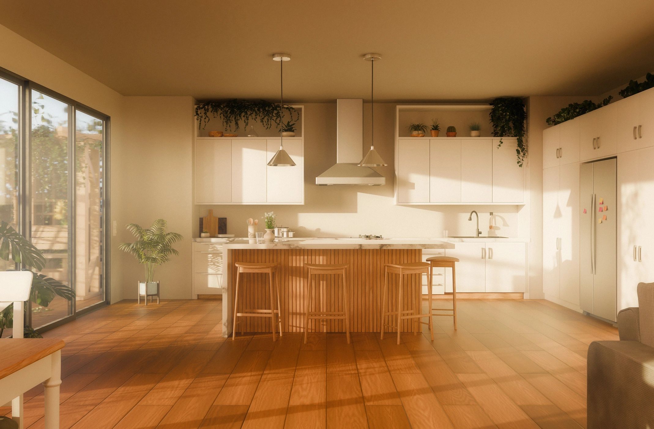 Modern remodeled kitchen interior